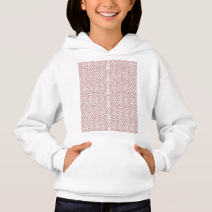 eine rot-weiße Tapete mit einem Muster darauf Hoodie
