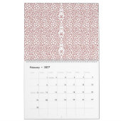 eine rot-weiße Tapete mit einem Muster darauf Kalender (Feb 2027)