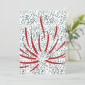 eine rote Blume auf schwarzem Hintergrund Einladung (Stehend Vorderseite)