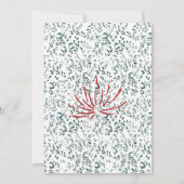 eine rote Blume auf schwarzem Hintergrund Einladung (Rückseite)