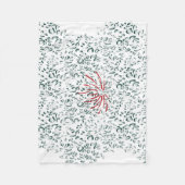 eine rote Blume auf schwarzem Hintergrund Fleecedecke (Vorderseite)