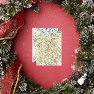 eine rote Blume auf schwarzem Hintergrund Folien Feiertagspostkarte