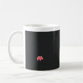 eine rote Blume auf schwarzem Hintergrund Kaffeetasse (Links)