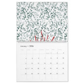 eine rote Blume auf schwarzem Hintergrund Kalender (Jan 2026)