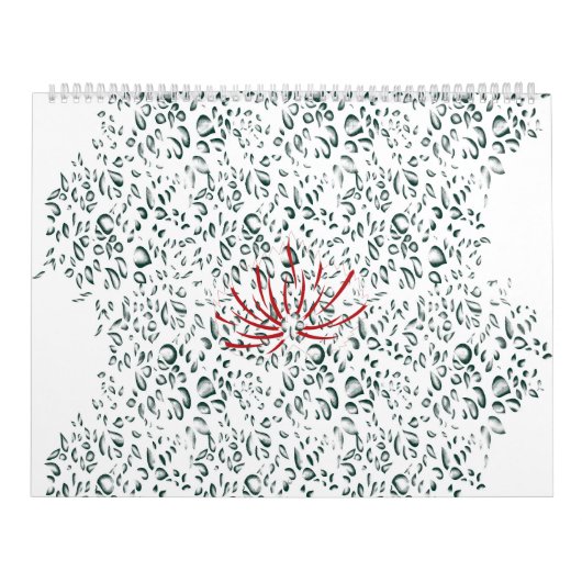 eine rote Blume auf schwarzem Hintergrund Kalender (Titelbild)