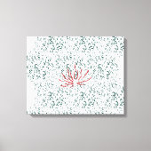 eine rote Blume auf schwarzem Hintergrund Leinwanddruck (Vorderseite)