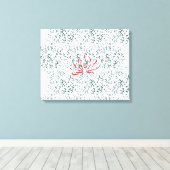 eine rote Blume auf schwarzem Hintergrund Leinwanddruck (Insitu (Holzboden))