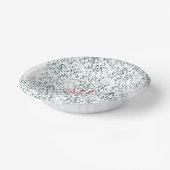 eine rote Blume auf schwarzem Hintergrund Pappteller (Gewinkelt)