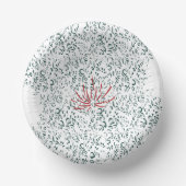 eine rote Blume auf schwarzem Hintergrund Pappteller (Vorderseite)