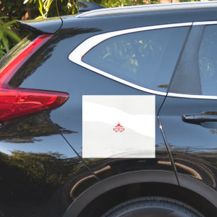 eine rote Blume auf weißem Hintergrund Aufkleber