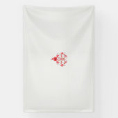 eine rote Blume auf weißem Hintergrund Banner (Vertikal)