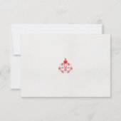 eine rote Blume auf weißem Hintergrund Dankeskarte (Rückseite)