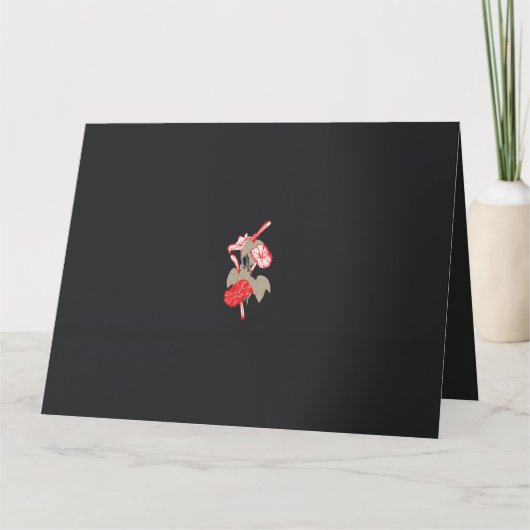 eine rote Blume auf weißem Hintergrund Dankeskarte (Vorderseite)