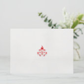 eine rote Blume auf weißem Hintergrund Einladung (Stehend Vorderseite)