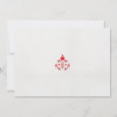 eine rote Blume auf weißem Hintergrund Einladung (Rückseite)