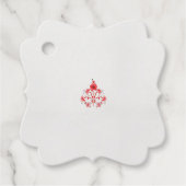 eine rote Blume auf weißem Hintergrund Geschenkanhänger (Vorderseite)