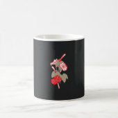 eine rote Blume auf weißem Hintergrund Kaffeetasse (Mittel)