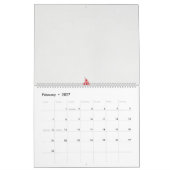 eine rote Blume auf weißem Hintergrund Kalender (Feb 2027)