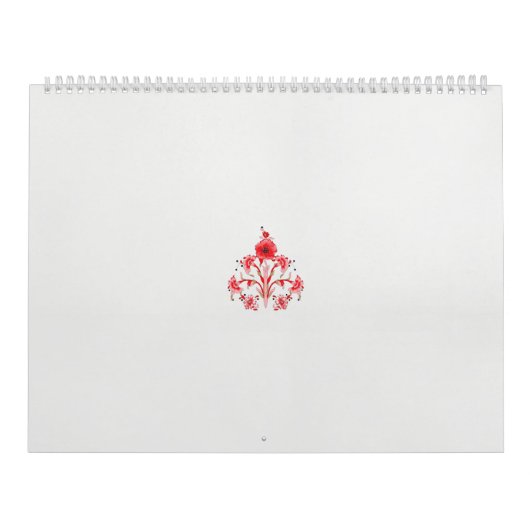 eine rote Blume auf weißem Hintergrund Kalender (Titelbild)