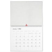 eine rote Blume auf weißem Hintergrund Kalender (Jan 2026)