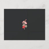 eine rote Blume auf weißem Hintergrund Postkarte (Vorderseite)