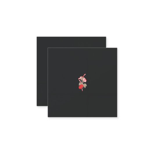 eine rote Blume auf weißem Hintergrund Treuekarte (Vorderseite/Rückseite Beispiel)