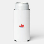 eine rote Blume mit blauem Zentrum Selters Dosenkühler (Seltzer Rückseite)