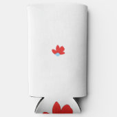 eine rote Blume mit blauem Zentrum Selters Dosenkühler (Vorderseite)