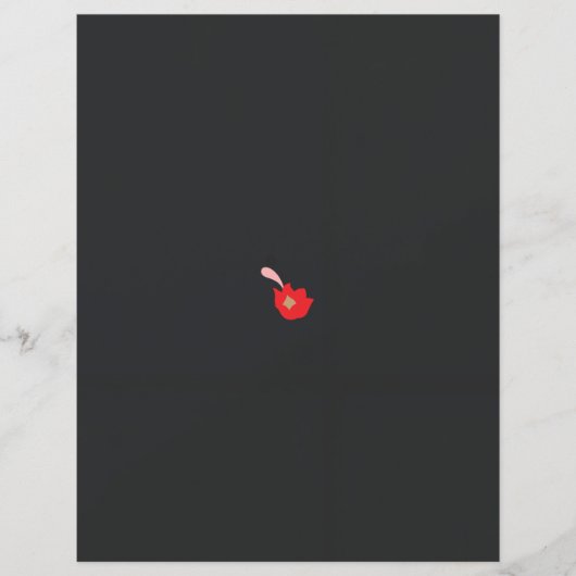 eine rote Blume mit schwarzem Hintergrund (Vorderseite)