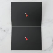 eine rote Blume mit schwarzem Hintergrund Dankeskarte (Innenseite)