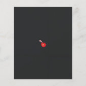 eine rote Blume mit schwarzem Hintergrund Flyer (Hinten)