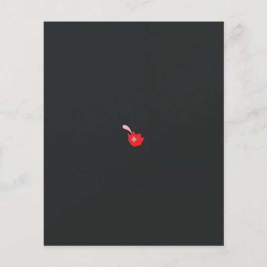 eine rote Blume mit schwarzem Hintergrund Flyer (Vorne)