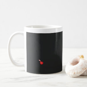 eine rote Blume mit schwarzem Hintergrund Kaffeetasse