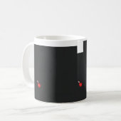 eine rote Blume mit schwarzem Hintergrund Kaffeetasse (Vorderseite Links)