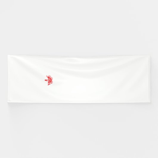 Eine rote Blütengrafik, die wie eine Clipkunst aus Banner (Horizontal)