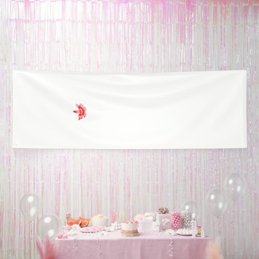 Eine rote Blütengrafik, die wie eine Clipkunst aus Banner (Party)