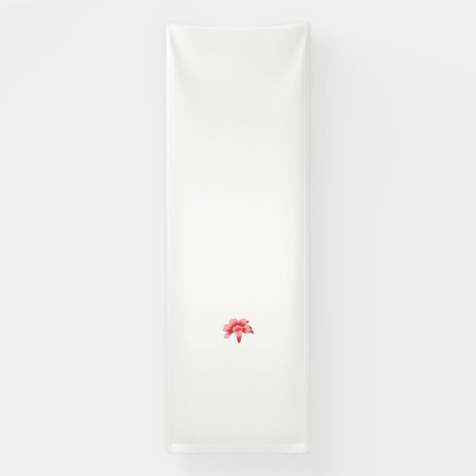 Eine rote Blütengrafik, die wie eine Clipkunst aus Banner (Vertikal)