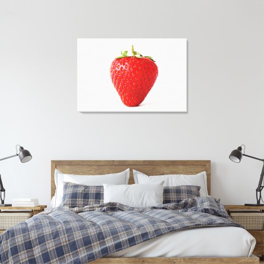 Eine Rote Erdbeere 36x24 (90x60cm) waccna Leinwanddruck (Insitu (Schlafzimmer))