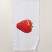 Eine Rote Erdbeere btcnm Strandtuch (Vorderseite)