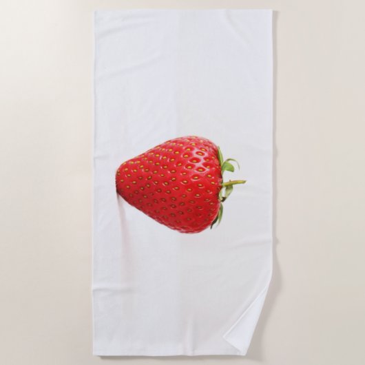 Eine Rote Erdbeere btcnm Strandtuch (Vorderseite)