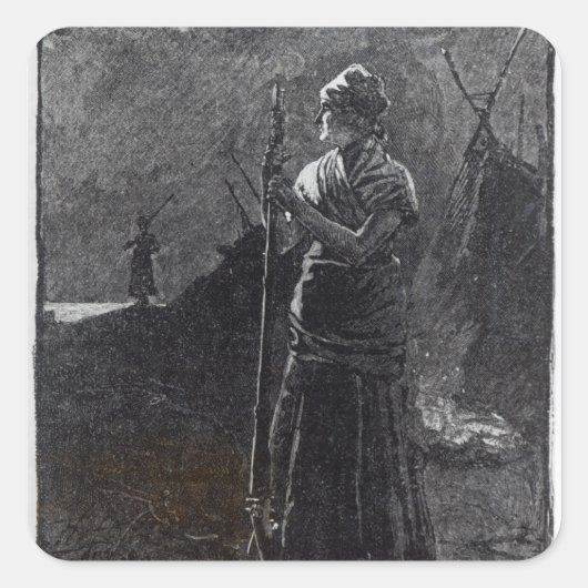 Eine Rote Flusskolonistin, 1878 Quadratischer Aufkleber (Vorderseite)