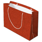 Eine rote glitzernde Papiertüte Große Geschenktüte (Rückseite Schrägansicht)