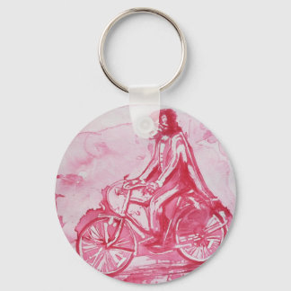 Eine rote, große Wolf-Schlüsselkette Schlüsselanhänger