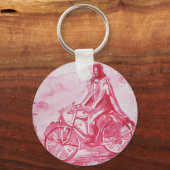 Eine rote, große Wolf-Schlüsselkette Schlüsselanhänger (Vorderseite)