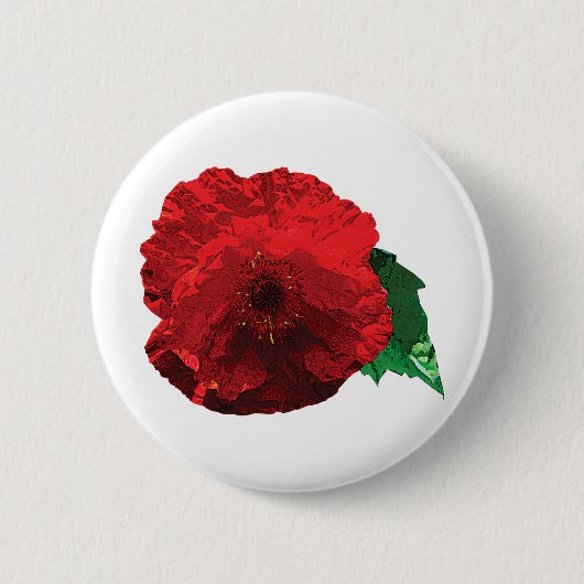 Eine rote Mohnblume Button (Vorderseite)
