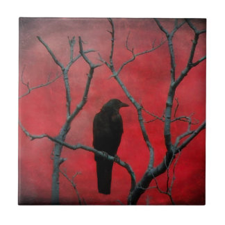 Eine rote Nacht Fliese