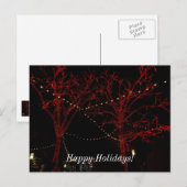 Eine Rote Pair Happy Holidays Postkarte (Vorne/Hinten)