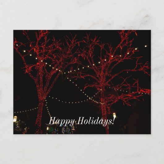 Eine Rote Pair Happy Holidays Postkarte (Vorderseite)