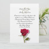 Eine Rote Rose Einladung (Stehend Vorderseite)