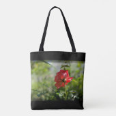 Eine rote Rose Tasche (Rückseite)